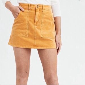 American eagle Cordaroy yellow/gold skirt